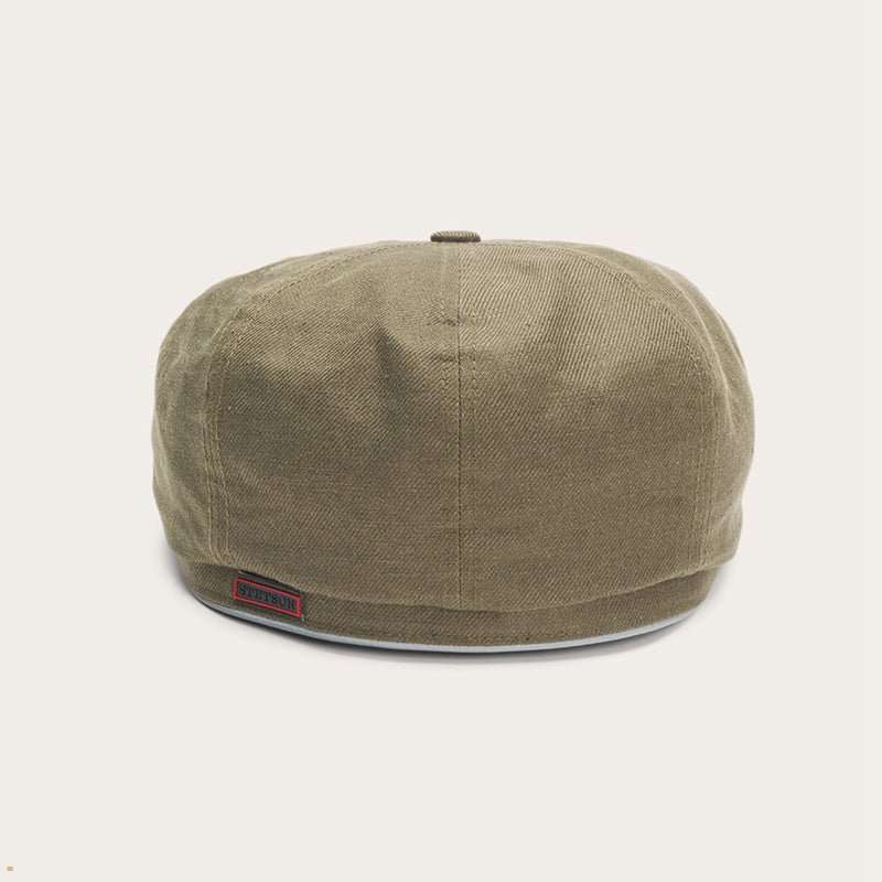 Olive Stetson Hatteras Outdoor Men's Caps | UK 54ILKYGBU