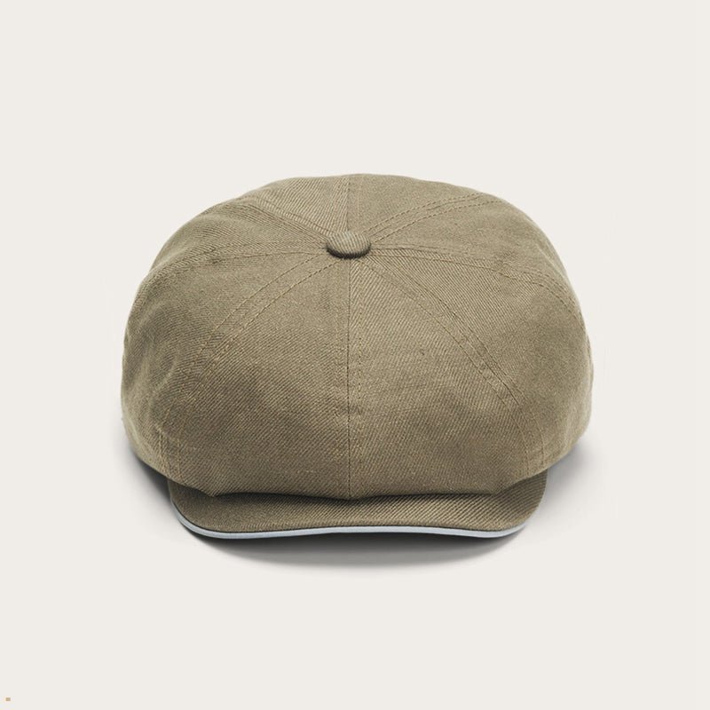 Olive Stetson Hatteras Outdoor Men\'s Caps | UK 54ILKYGBU