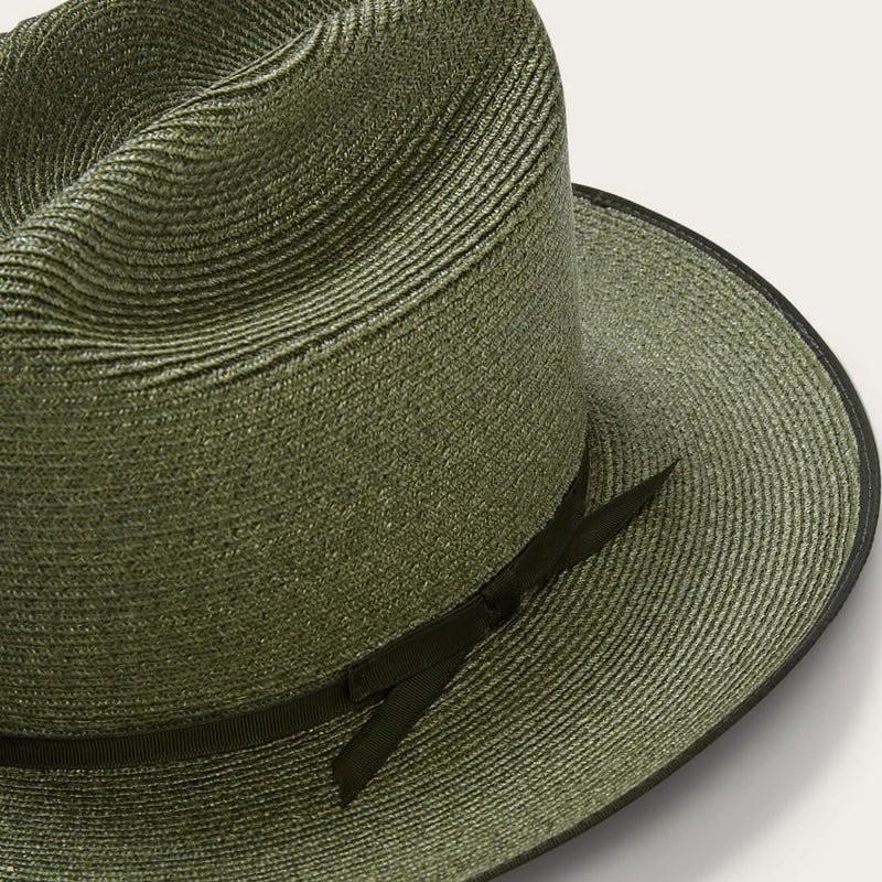 Olive Stetson Hemp Straw Open Road Men's Western Hats | UK 35FEOXUKG