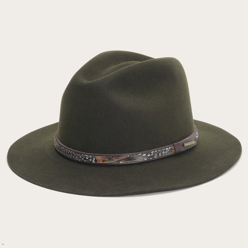 Olive Stetson Jackson Men's Outdoor Hats | UK 29FDHUJST