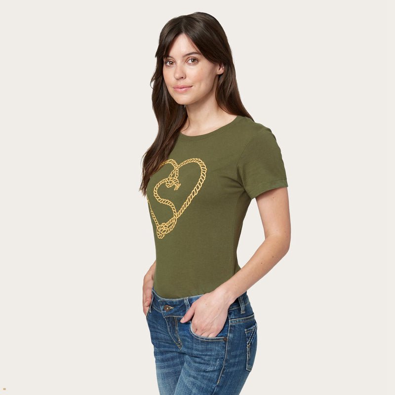 Olive Stetson Jane B. Rope Women's T-Shirts | UK 01CPGVTHZ