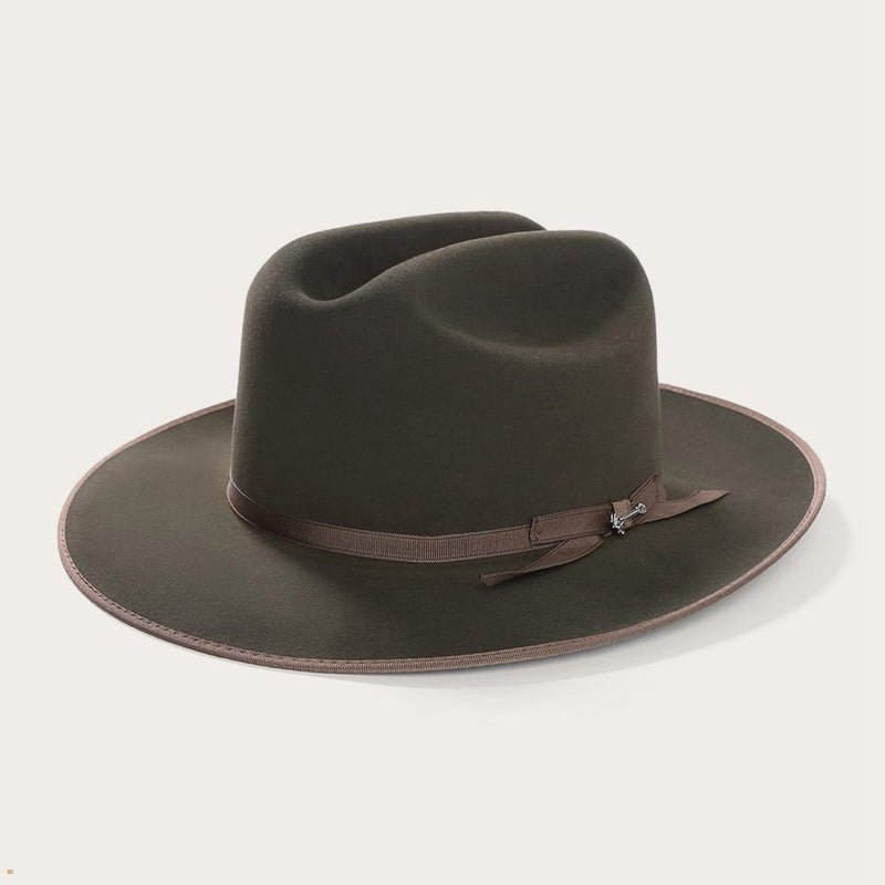 Olive Stetson Open Road Royal Deluxe Men's Western Hats | UK 54VHSGWFC