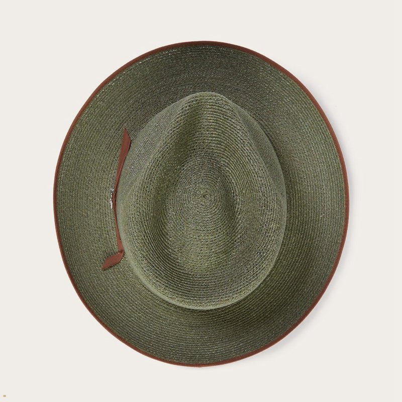 Olive Stetson Stratoliner Hemp Men's Fedoras | UK 94IPBYOCF