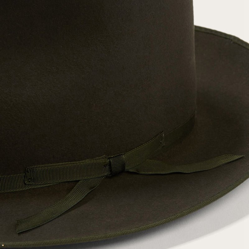 Olive Stetson Stratoliner Men's Fedoras | UK 16JGTXEVU