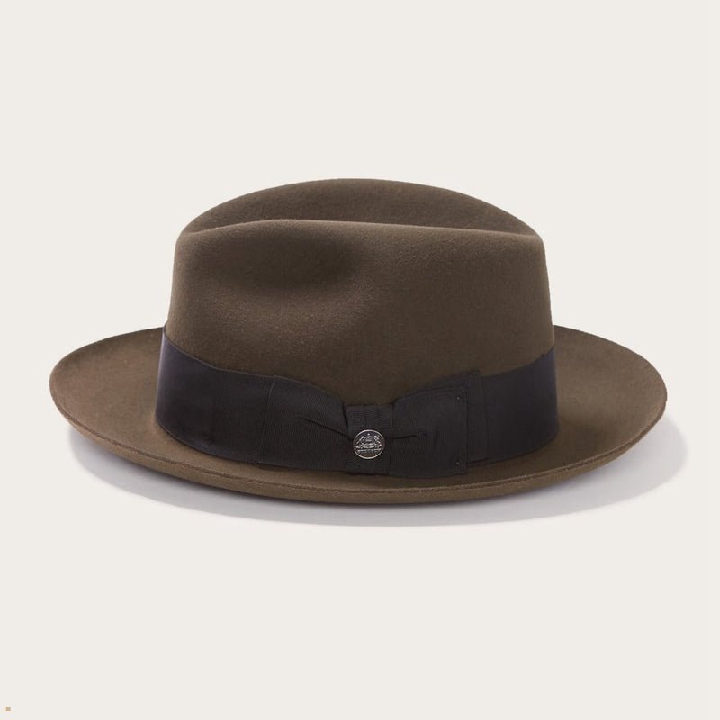 Olive Stetson Temple Men's Fedoras | UK 15UZYHJAO