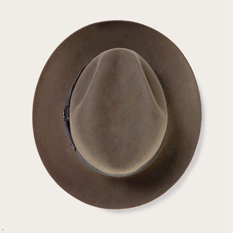 Olive Stetson Temple Men's Fedoras | UK 15UZYHJAO