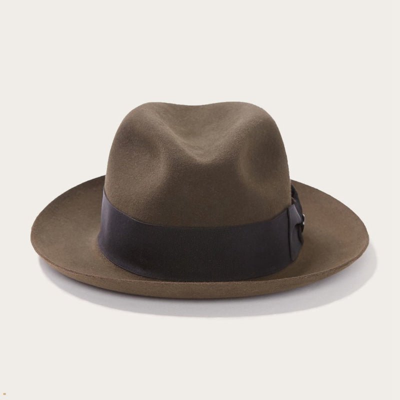 Olive Stetson Temple Men\'s Fedoras | UK 15UZYHJAO