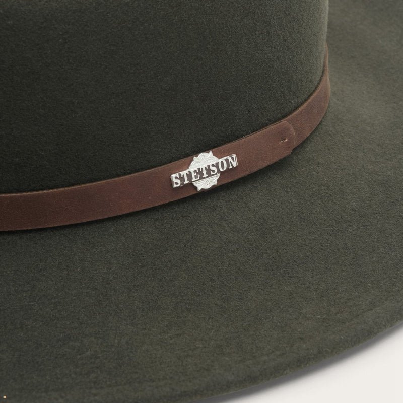 Olive Stetson The Route 66 Men's Outdoor Hats | UK 65OUJHFPK