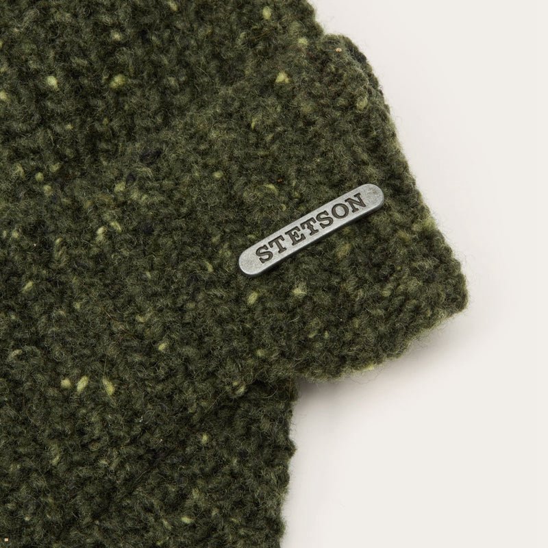 Olive Stetson Wool/Polyamide Men's Beanie | UK 60LTOQWRN