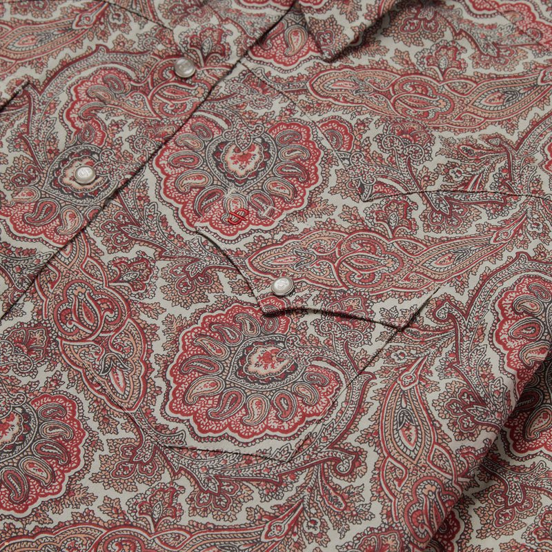 Red Stetson Paisley Western Men's Shirts | UK 76ONXPBYD