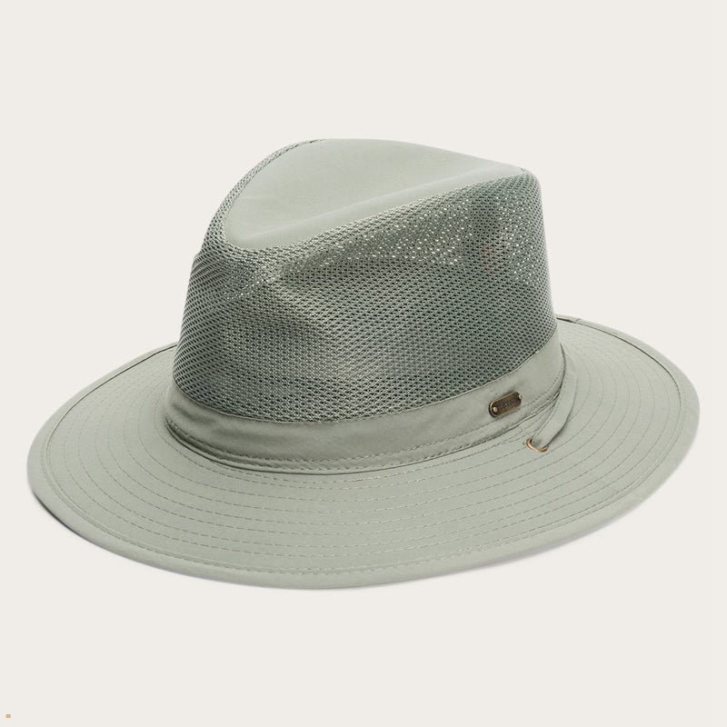 Turquoise Stetson Berghund 'No Fly Zone' Mesh Men's Outdoor Hats | UK 31IBSDMGL