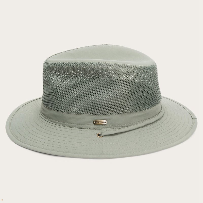 Turquoise Stetson Berghund 'No Fly Zone' Mesh Men's Outdoor Hats | UK 31IBSDMGL