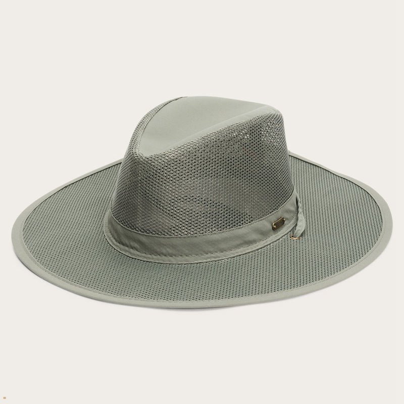 Turquoise Stetson Montana 'No Fly Zone' Mesh Men's Outdoor Hats | UK 01ZPNUTKY