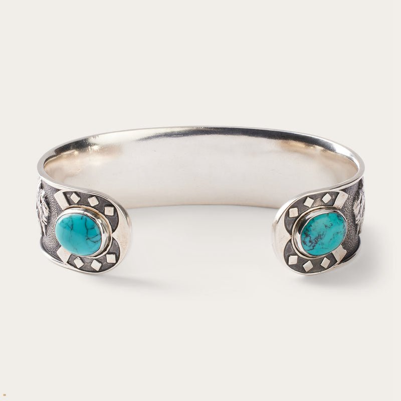 Turquoise Stetson Southwestern Cuff Women's Jewelry | UK 47KVJGSCQ