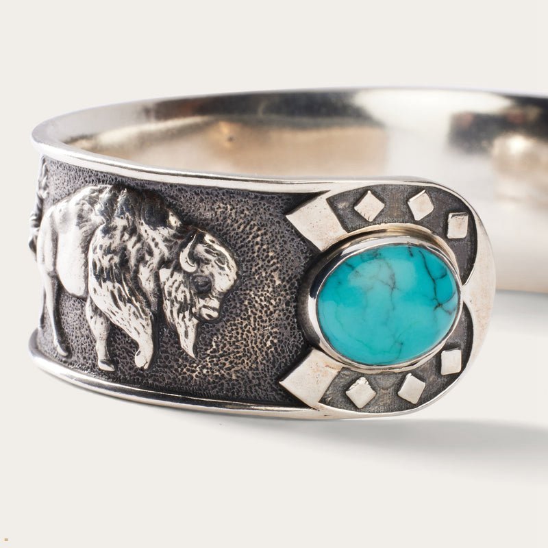 Turquoise Stetson Southwestern Cuff Women's Jewelry | UK 47KVJGSCQ