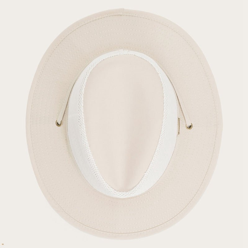 White Stetson Berghund 'No Fly Zone' Mesh Men's Outdoor Hats | UK 74YHRGEVU