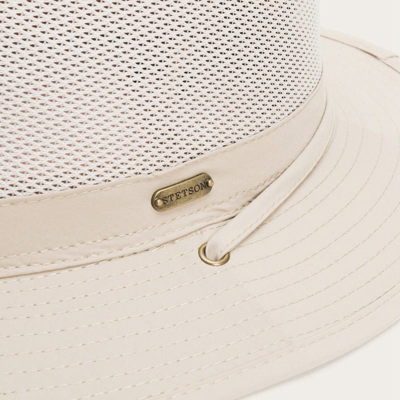 White Stetson Berghund 'No Fly Zone' Mesh Men's Outdoor Hats | UK 74YHRGEVU