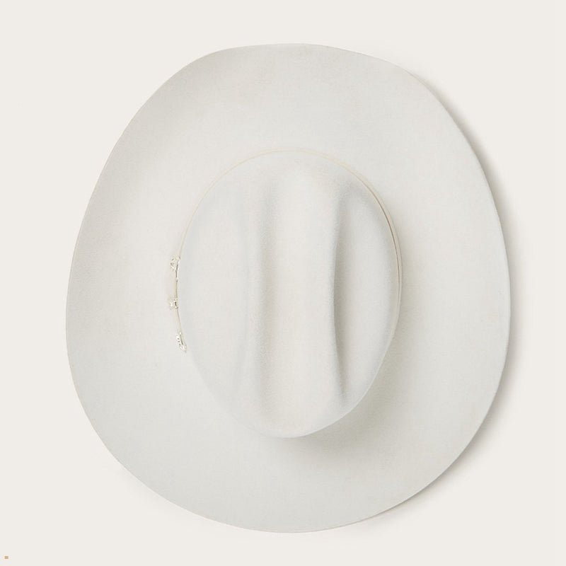 White Stetson Deadwood 4x Men's Cowboy Hats | UK 27SXQEGCZ