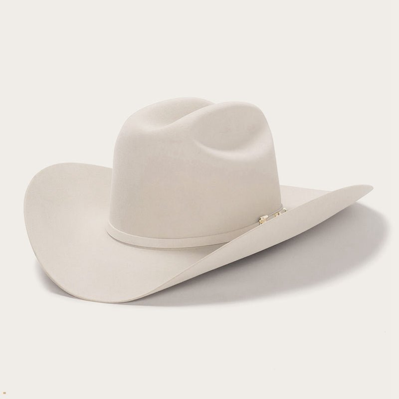 White Stetson Diamante Premier Cowboy Men's Western Hats | UK 09BIDFRPA