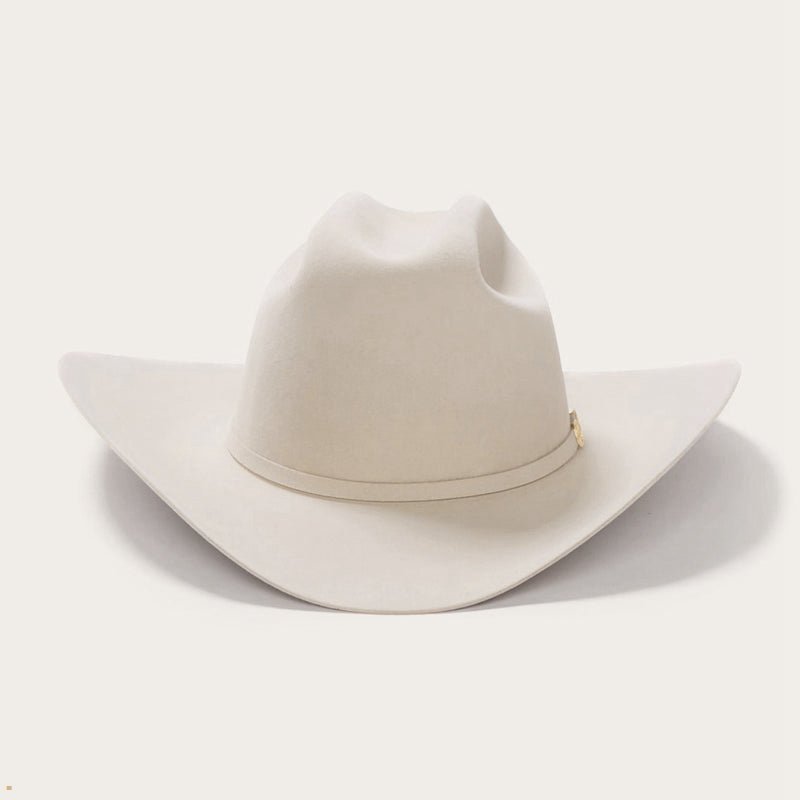 White Stetson Diamante Premier Cowboy Men\'s Western Hats | UK 09BIDFRPA