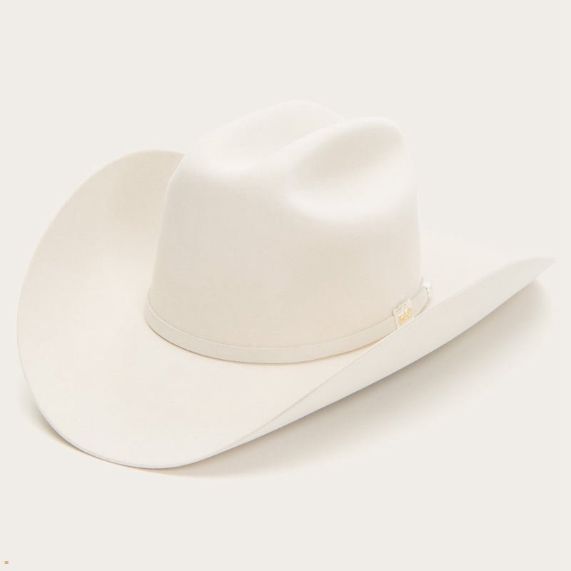 White Stetson El Amo Men's Western Hats | UK 83YJKLEIF