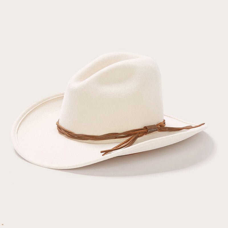 White Stetson Gus Crushable Men's Outdoor Hats | UK 42MYNHAPS