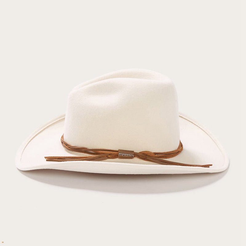 White Stetson Gus Crushable Men's Outdoor Hats | UK 42MYNHAPS