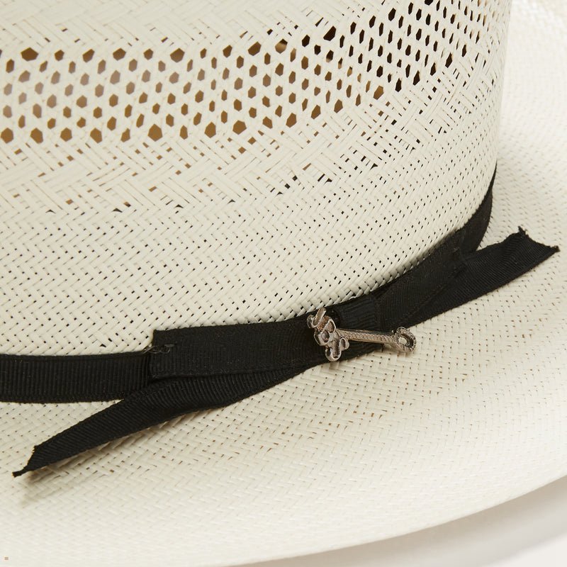 White Stetson Open Road 10x Straw Women's Cowboy Hats | UK 06QSLNWZT