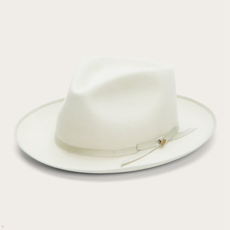 White Stetson Pure Stratoliner Men's Fedoras | UK 94GLBTAJZ