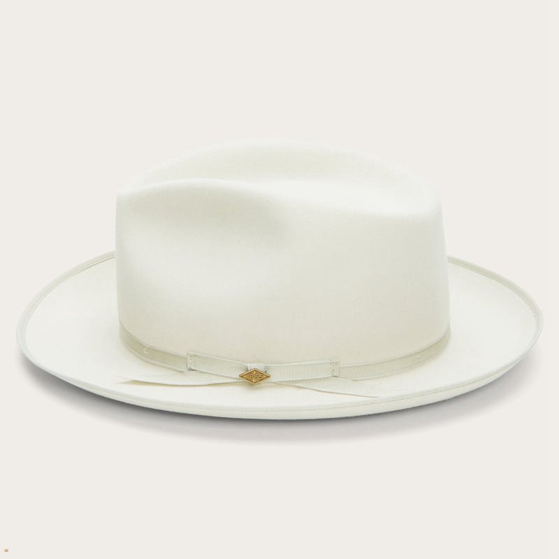 White Stetson Pure Stratoliner Men's Fedoras | UK 94GLBTAJZ