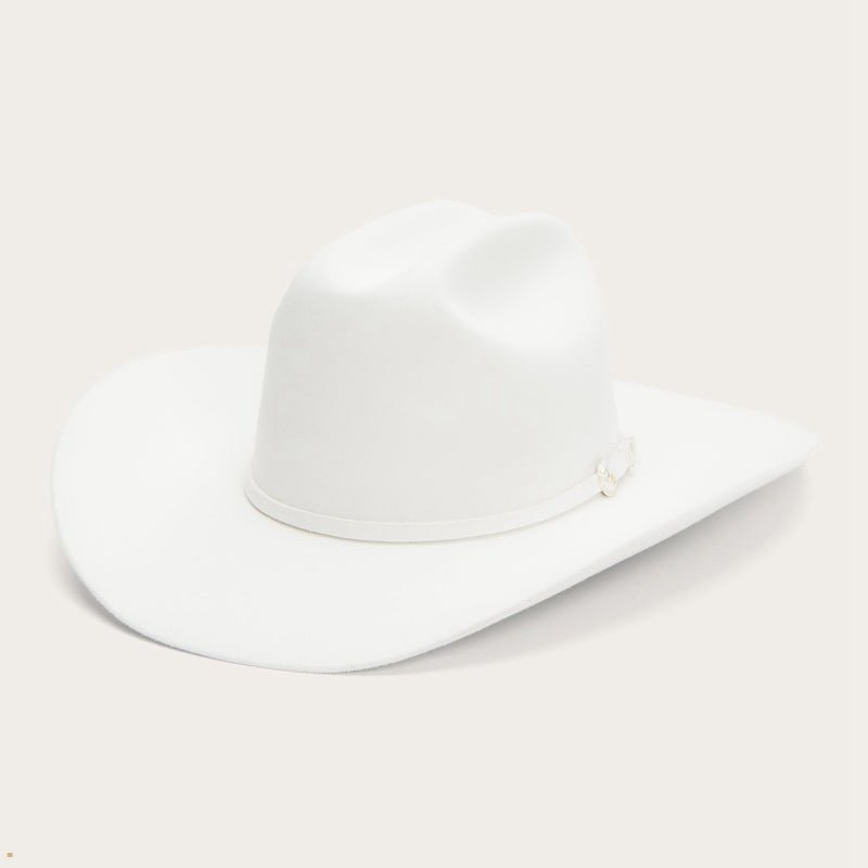 White Stetson Shasta 10x Premier Men's Cowboy Hats | UK 56OQYDKXN