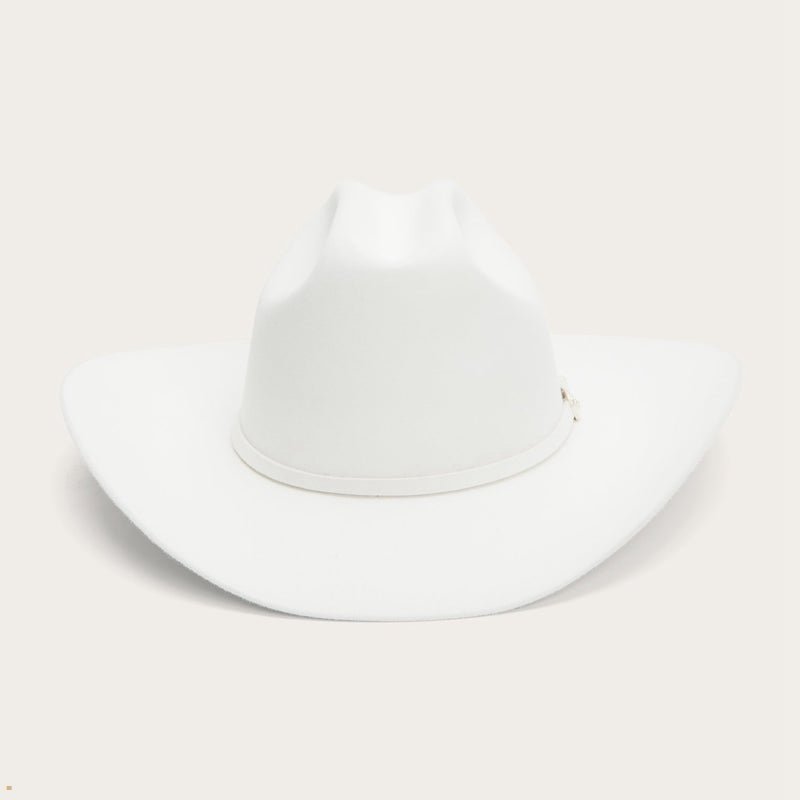 White Stetson Shasta 10x Premier Men\'s Cowboy Hats | UK 56OQYDKXN