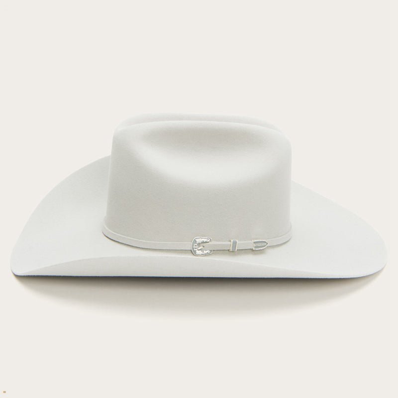 White Stetson Skyline 6x Men's Cowboy Hats | UK 07IFGPDCW