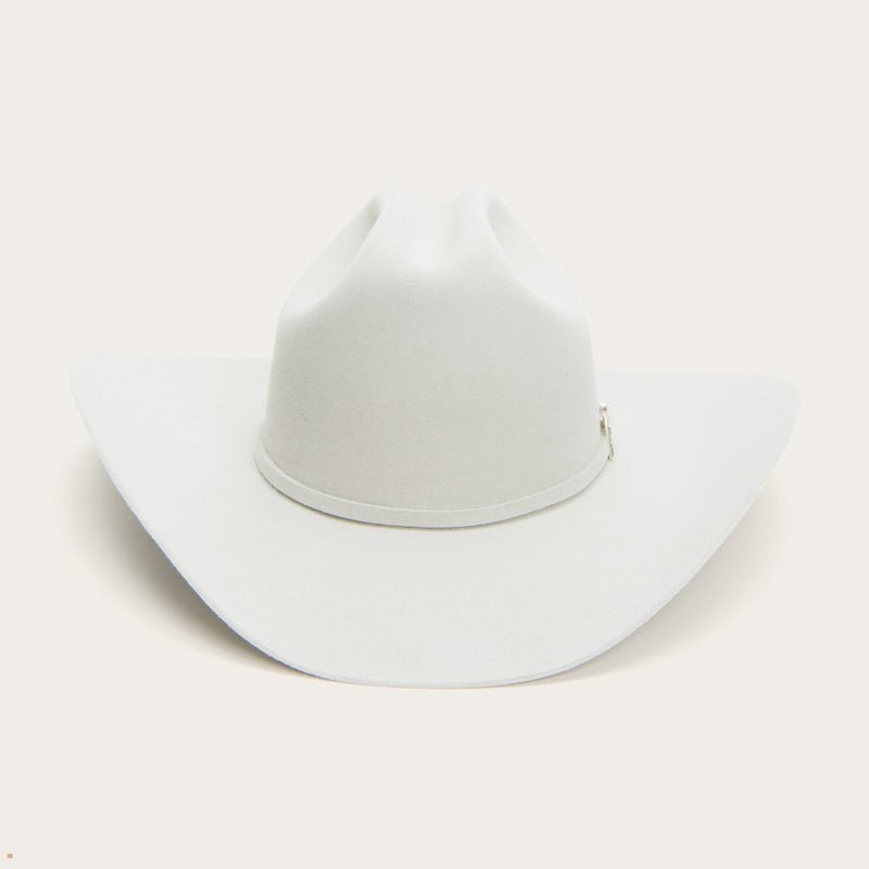 White Stetson Skyline 6x Men\'s Cowboy Hats | UK 07IFGPDCW