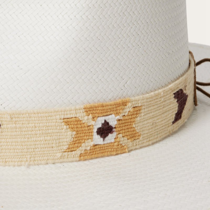 White Stetson Sol Straw Fedora Men's Outdoor Hats | UK 97TYNGHFX