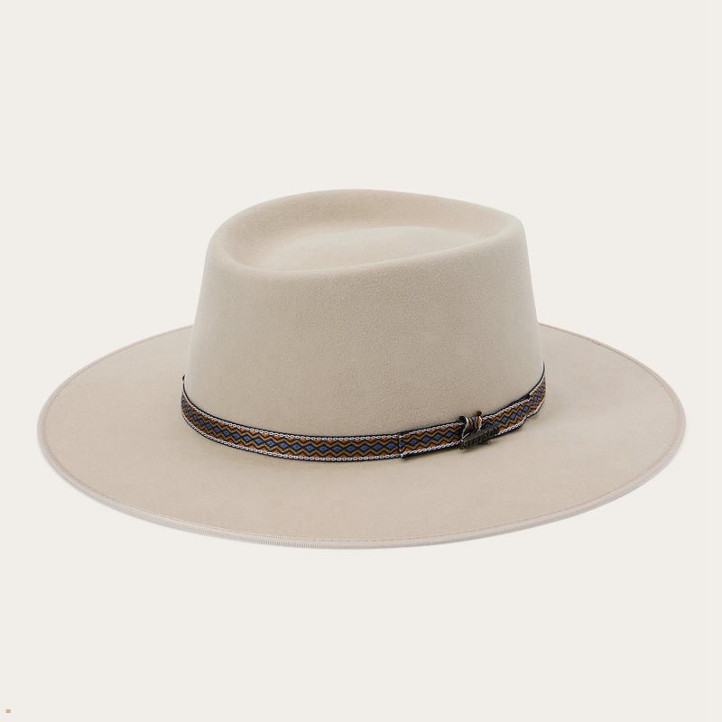 White Stetson Yancy Men's Outdoor Hats | UK 92CNZDTEB