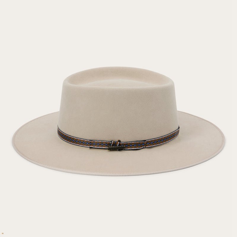 White Stetson Yancy Men's Outdoor Hats | UK 92CNZDTEB