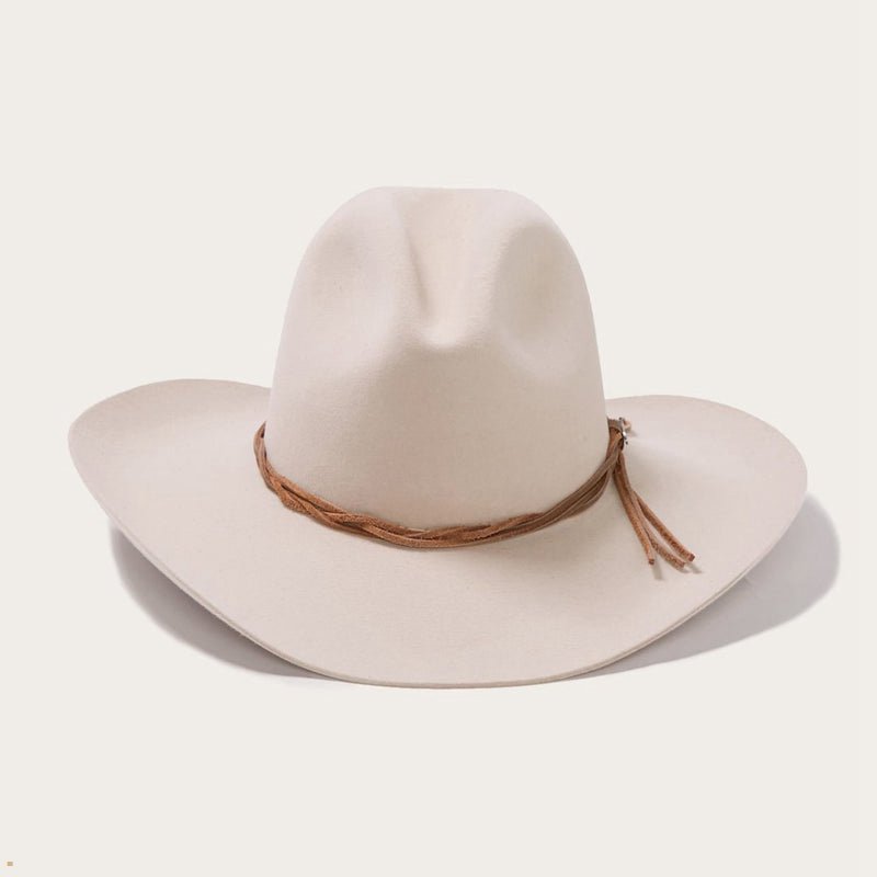 Beige Stetson Gus 6x Cowboy Men's Outdoor Hats | UK 95CUNSQKV