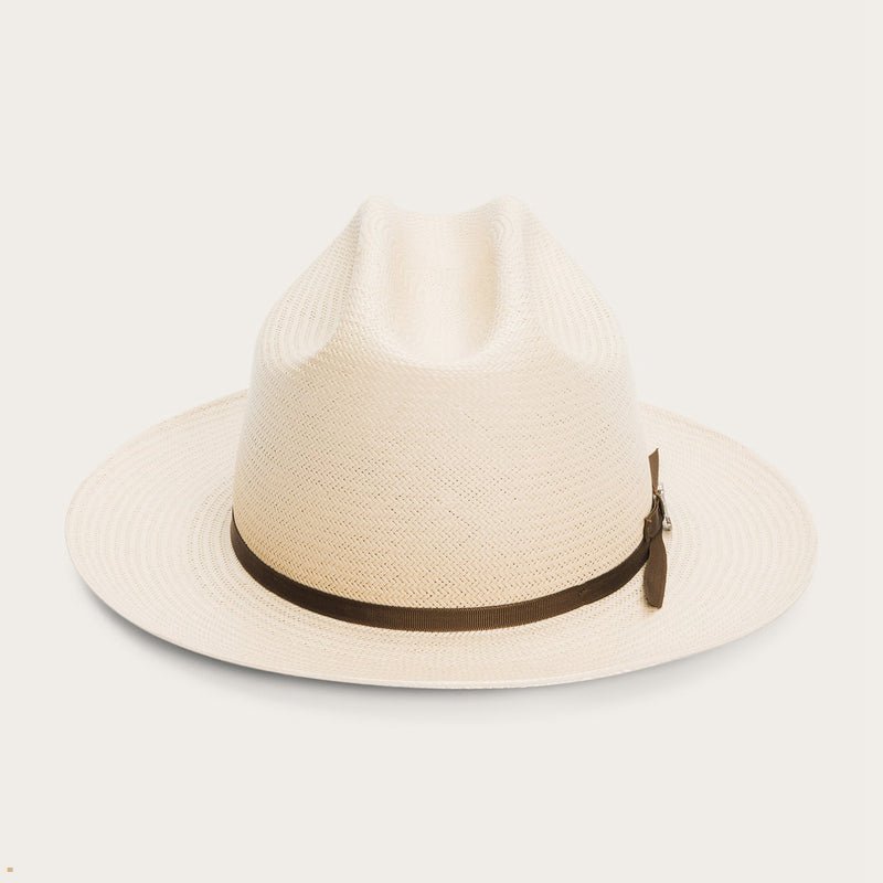 Beige Stetson Open Road Straw Men's Fedoras | UK 64GOJRLKV