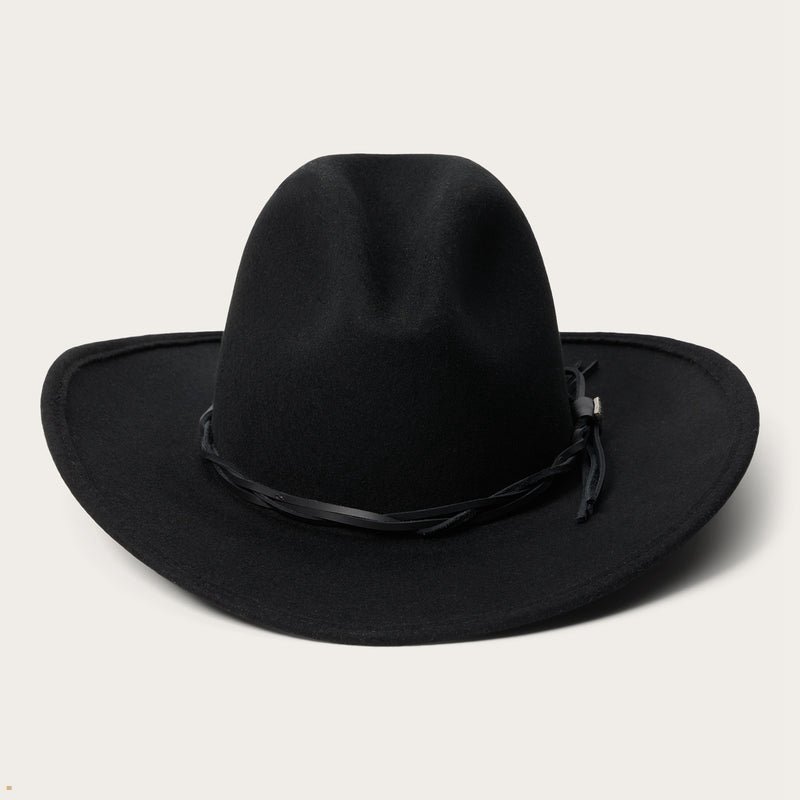 Black Stetson Gus Crushable Women's Outdoor Hats | UK 18IRZXVDQ