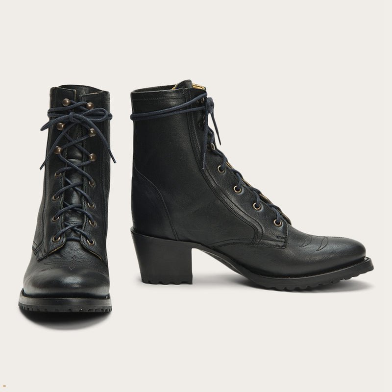 Black Stetson Hattie Women's Boots | UK 85NZKMVSU