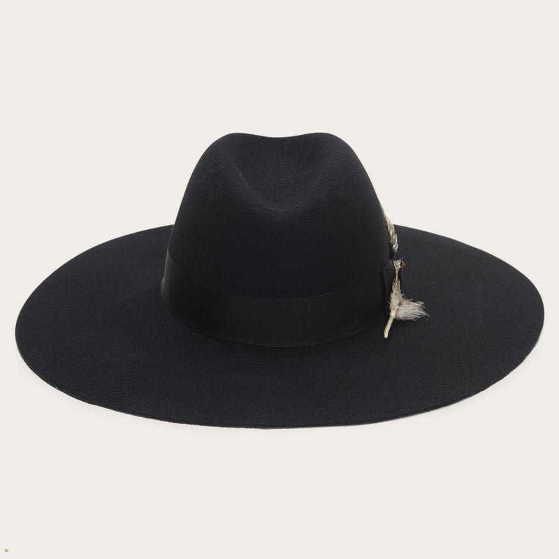 Black Stetson The Rapture Women's Fedoras | UK 74ZBXLCQS