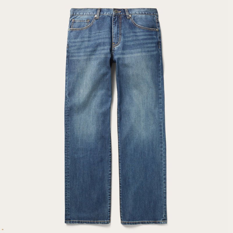 Blue Stetson 1312 Modern Fit Men's Jeans | UK 75VCXRFIW