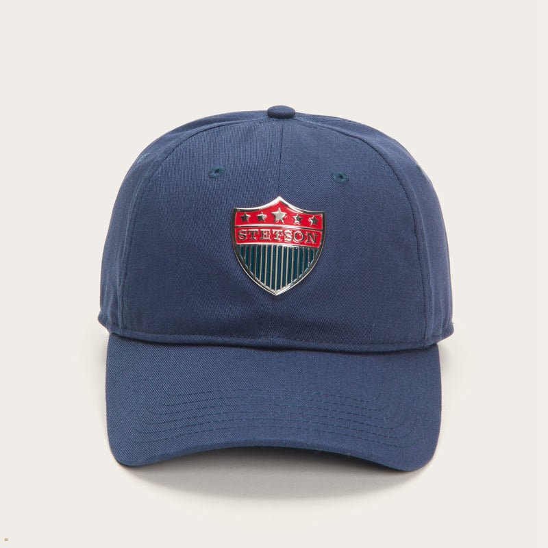 Blue Stetson Cotton Baseball Men's Caps | UK 57UYLJDCB