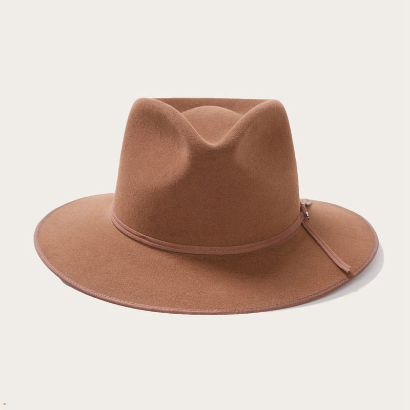 Brown Stetson Dune 5x Gun Club Men's Outdoor Hats | UK 12QZJSBCV