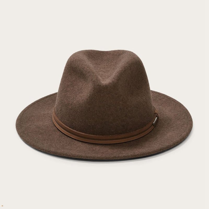 Brown Stetson Explorer Women's Outdoor Hats | UK 48OBANFVW