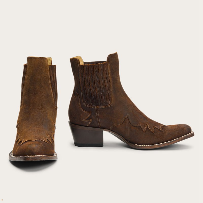 Brown Stetson Kaia Women's Boots | UK 96INKBJTY