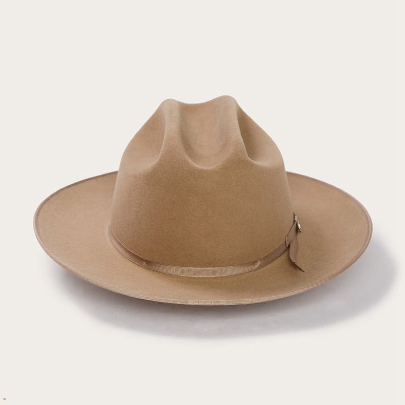 Brown Stetson Open Road 6x Cowboy Men's Fedoras | UK 31JFVRZOX