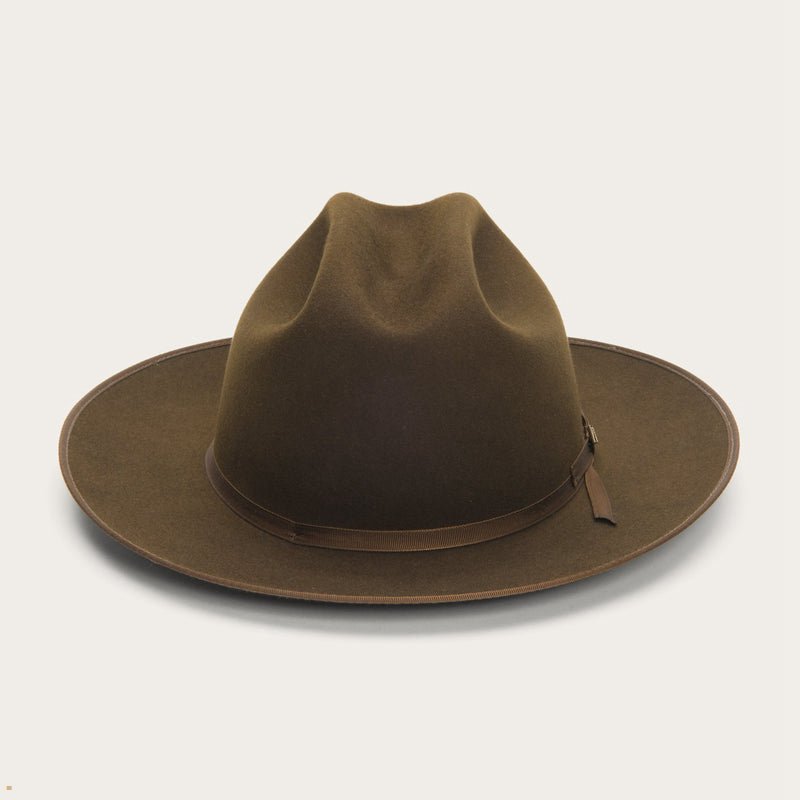 Brown Stetson Pure Open Road Men's Fedoras | UK 18ZVJQASU