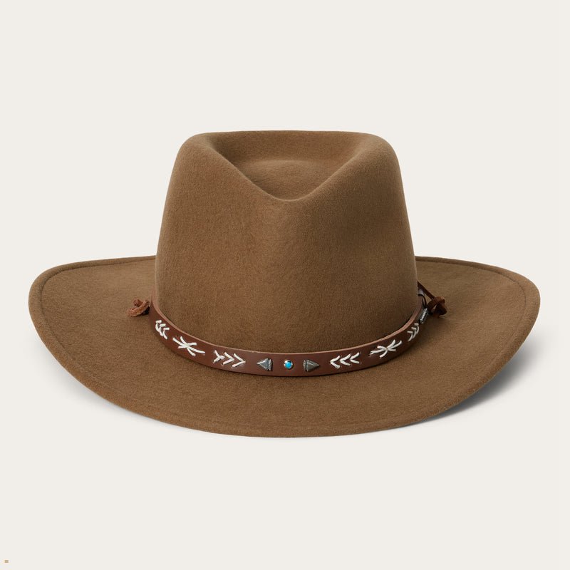 Brown Stetson Santa Fe Women's Outdoor Hats | UK 56EVBHYOQ